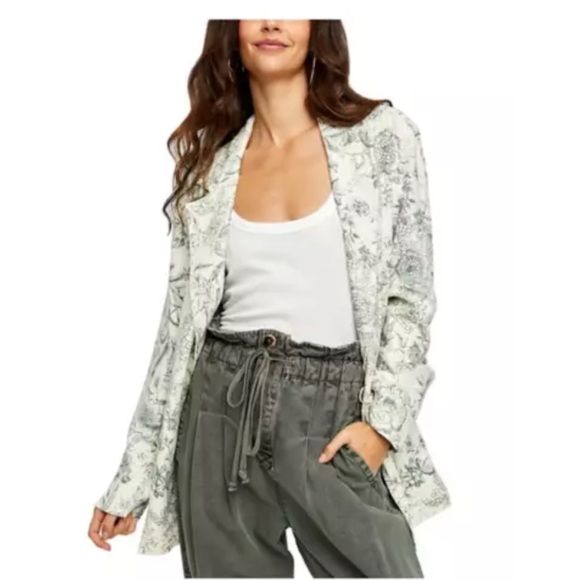 BRAND NEW BECKETT GREEN FLORAL SINGLE BUTTON BLAZER SIZE XL - Picture 1 of 7